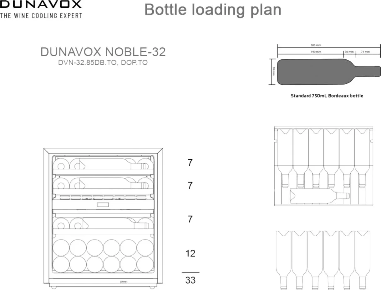 Винный шкаф Dunavox DVN-32.85DOP.TO