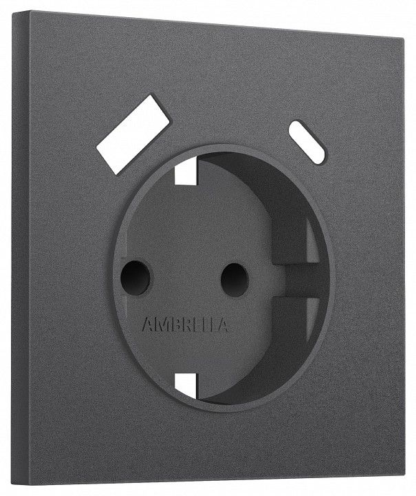 Накладка для розетки с заземлением и со шторками и 2хUSB type A и C Ambrella Volt SIGMA SP6600