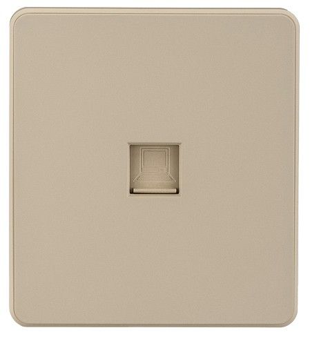 Розетка Ethernet RJ-45 и со шторками, без рамки Kranz ROUND KR-78-0724-7