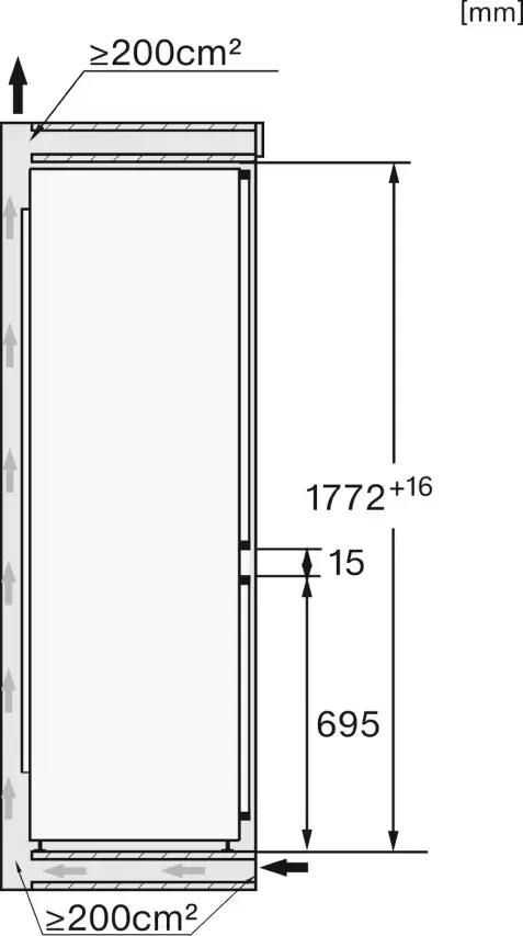 Встраиваемый холодильник Miele K 7733 E