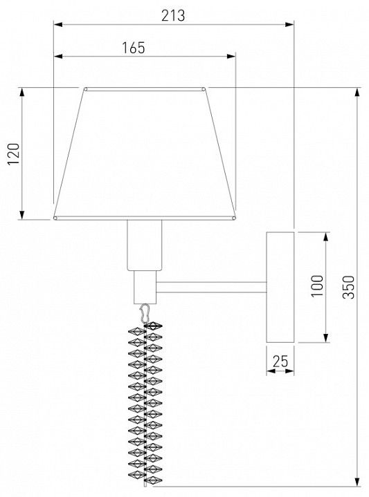 Бра Eurosvet Charuel 60148/1 матовое золото