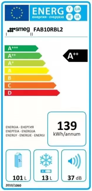 Холодильник Smeg FAB10RBL2