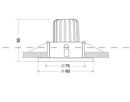 Встраиваемый светильник Maytoni Zoom DL034-2-L12B