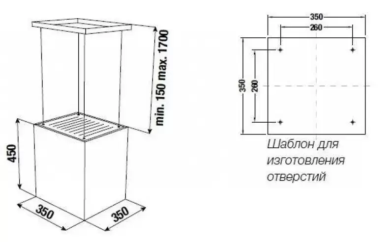 Островная вытяжка Kuppersbusch DI 3800.0 W7 Copper