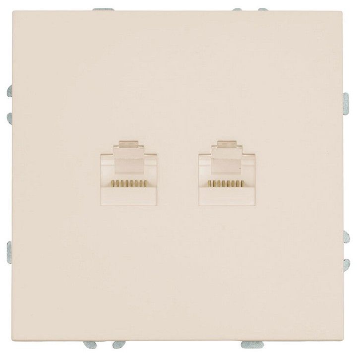 Розетка двойная Ethernet RJ-45 без рамки Stekker Эмили 49900
