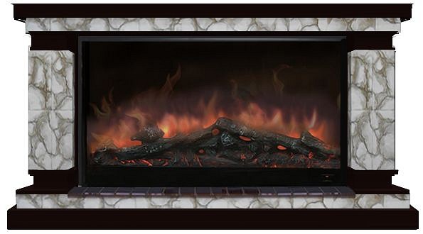 Комплект из электрокамина напольного и портала (143x45x82.5 см) Лорд Карелия Premier S14 ЛО000061