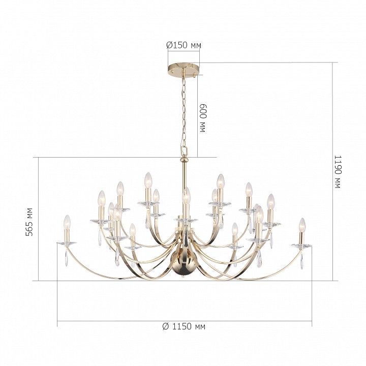 Подвесная люстра ST-Luce BRASS SL1405.203.18