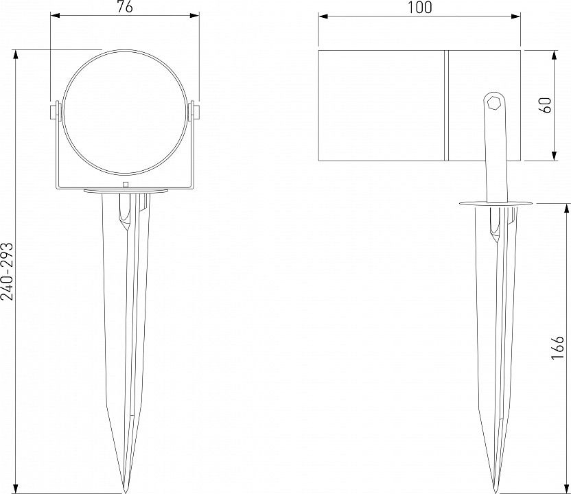 Наземный низкий светильник Elektrostandard Landscape a064423