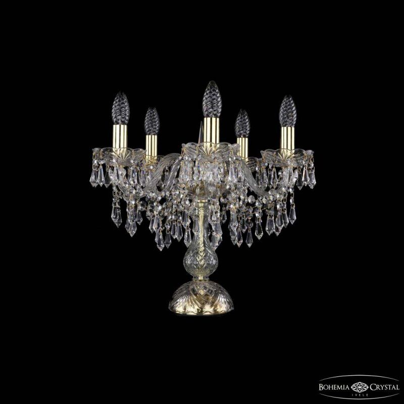 Настольная лампа декоративная Bohemia Ivele Crystal 1403 1403L/5/141-39 G