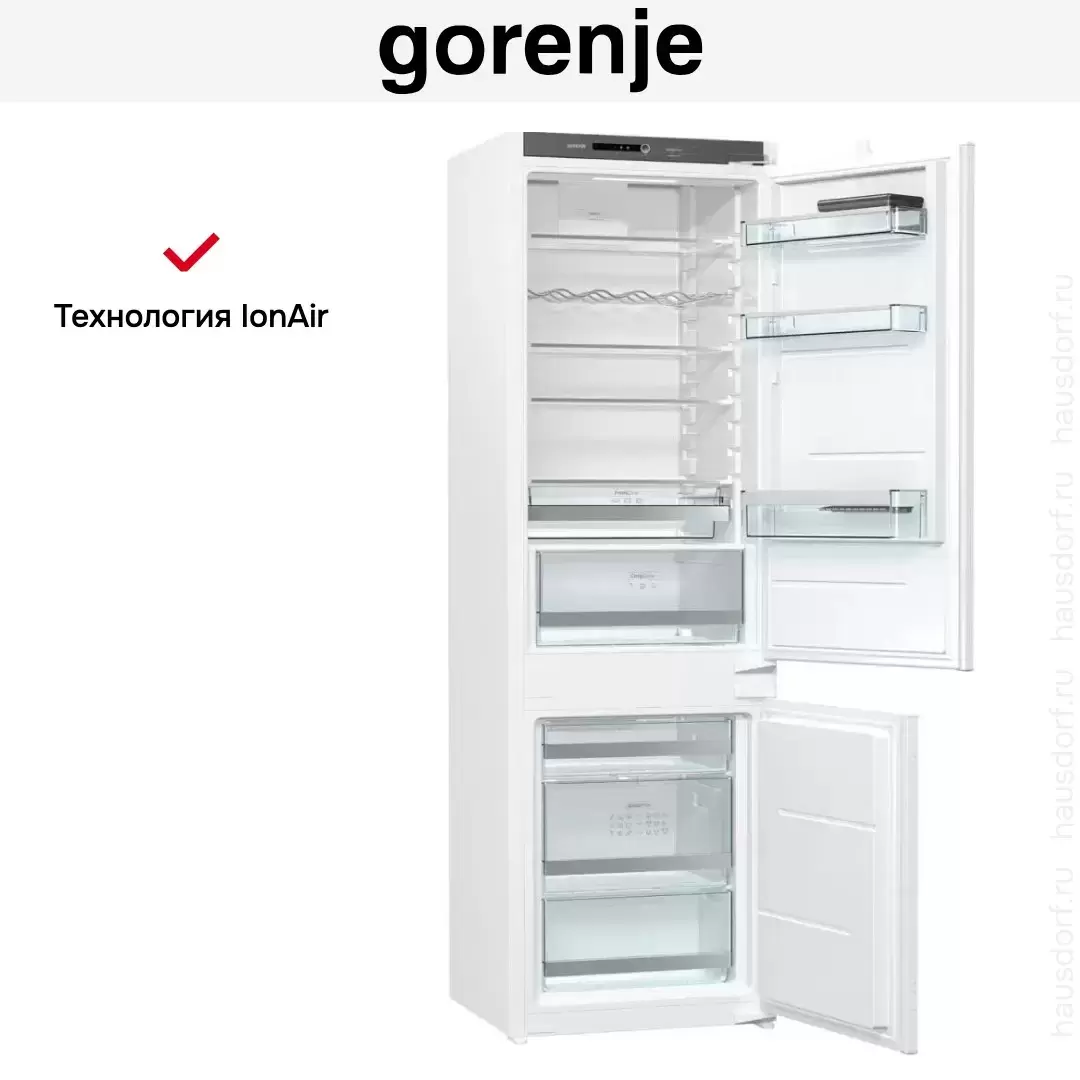 Встраиваемый двухкамерный холодильник Gorenje NRKI4182A1