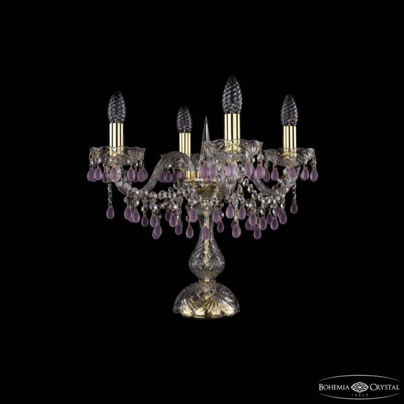 Настольная лампа декоративная Bohemia Ivele Crystal 1410 1410L/4/141-39 G V7010