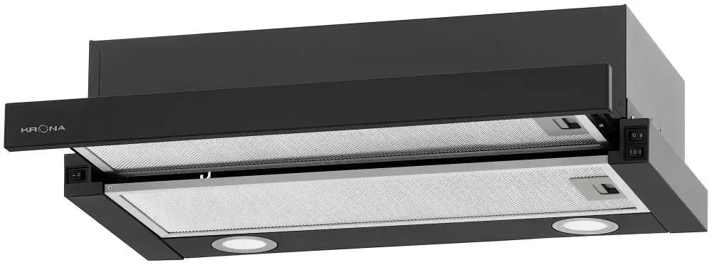 Встраиваемая вытяжка Krona KAMILLA T 600 BLACK (1 мотор)