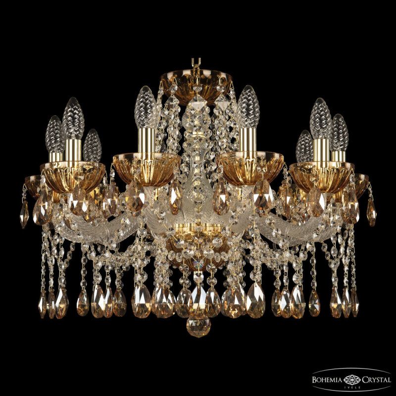 Подвесная люстра Bohemia Ivele Crystal 5413 5413/10/200 G Amber/M-1H K721