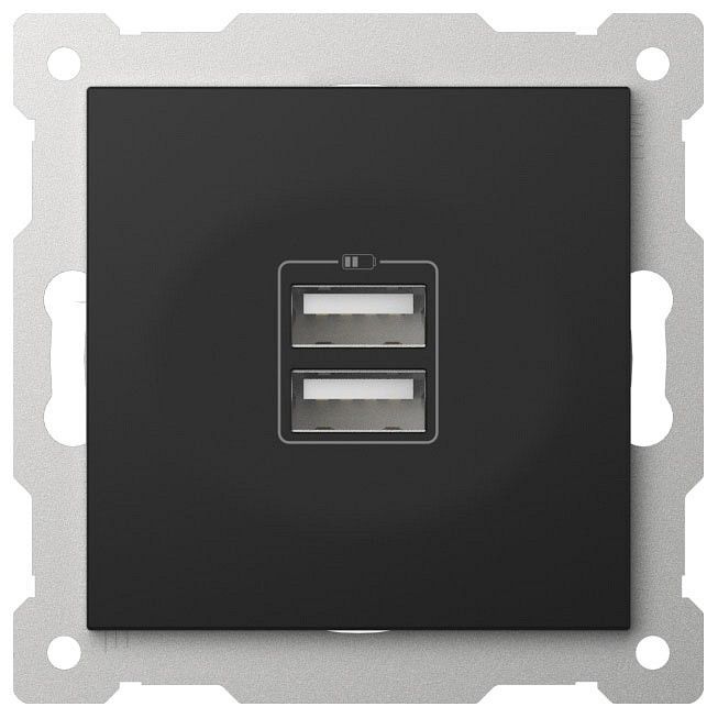 Розетка 2хUSB type A без рамки Elbi Eleсtriс Zena Vega 609-014800-143