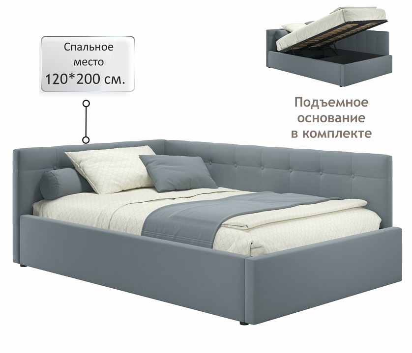 Кровать полутораспальная Bonna 2000x1200 с ПМ
