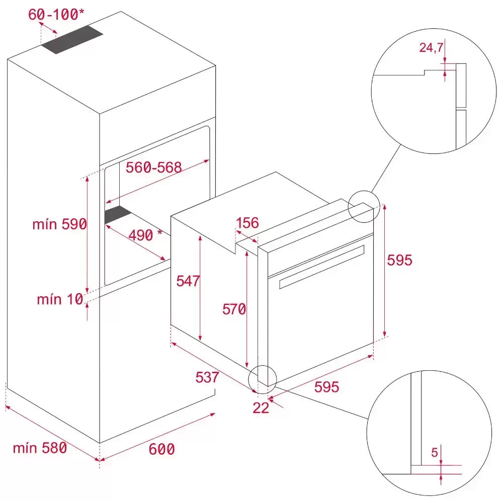 Газовый духовой шкаф Teka HSB 740 G SS