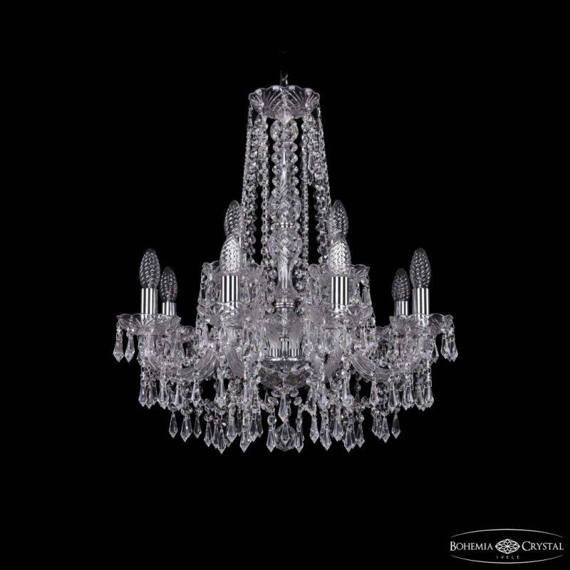 Подвесная люстра Bohemia Ivele Crystal 1403 1403/8+4/195/h-60 Ni