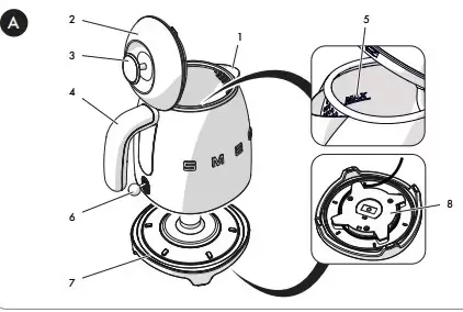 Чайник Smeg KLF05RDEU
