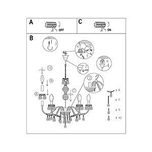 Подвесная люстра Globo Cuimbra I 63110-6