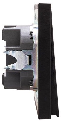 Выключатель двухклавишный с подсветкой без рамки Kranz STRONG KR-78-0714-5