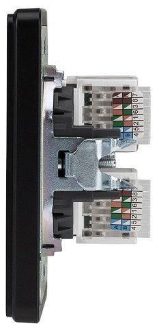 Розетка двойная Ethernet RJ-45 без рамки Kranz ROUND KR-78-0725-3