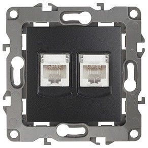 Розетка двойная Ethernet RJ-45 без рамки Эра Эра 12 12-3108-05
