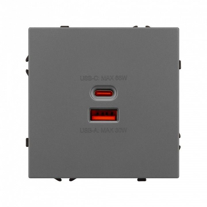 Розетка 2хUSB type A и C без рамки Arlight SCT 054319