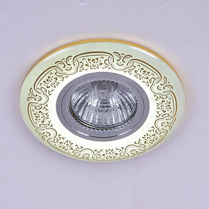 Встраиваемый светильник Reluce  09502-9.0-001MN MR16+LED3W WH/GD