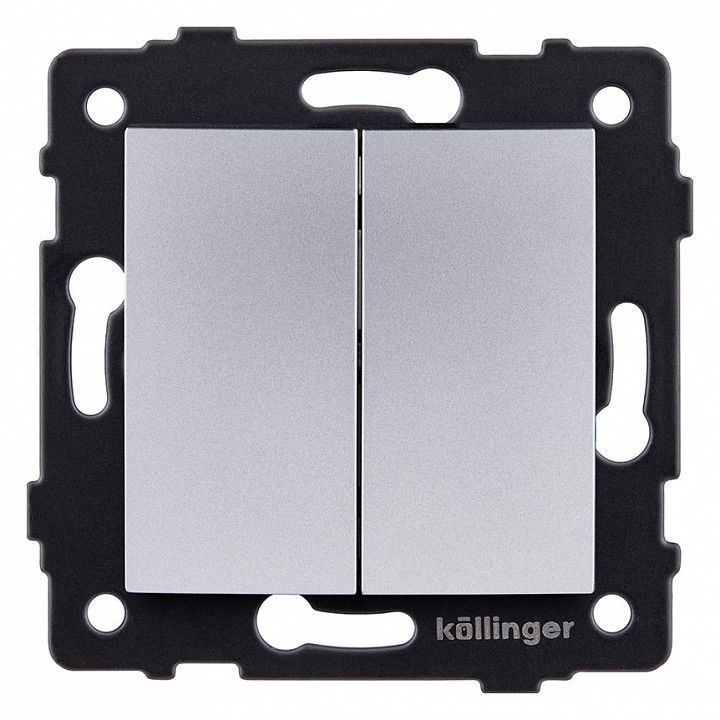 Выключатель двухклавишный без рамки Kollinger  REA-R-007GY