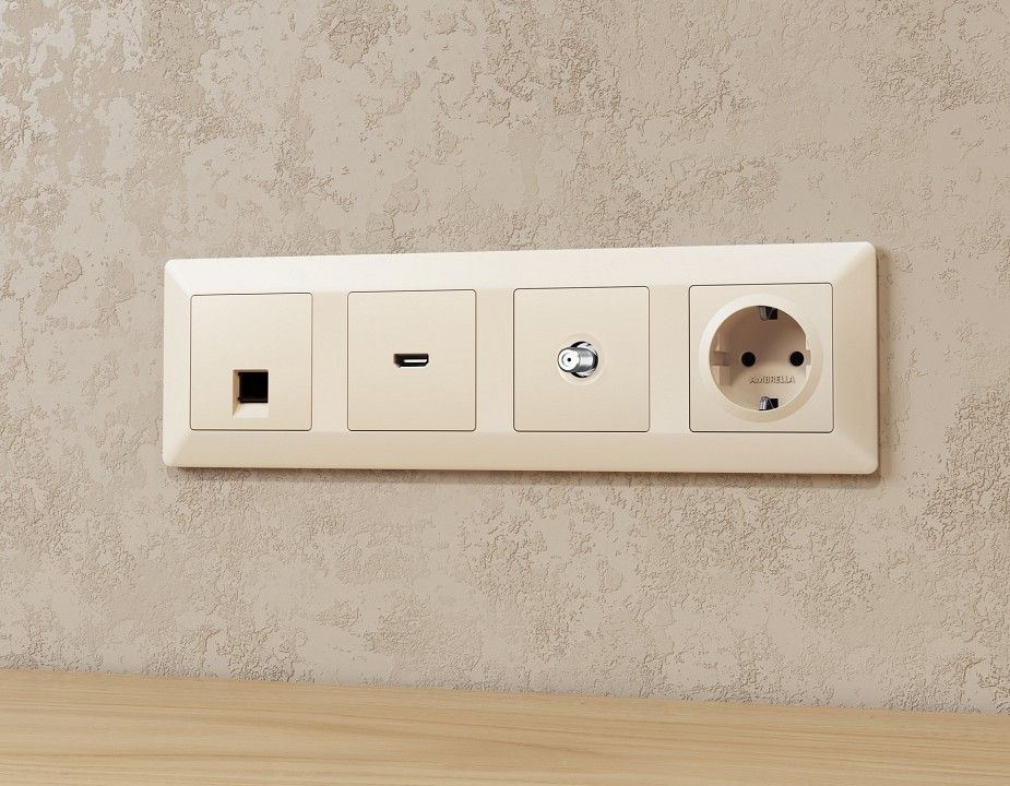 ТВ-розетка без рамки Ambrella Volt ALFA MA333050