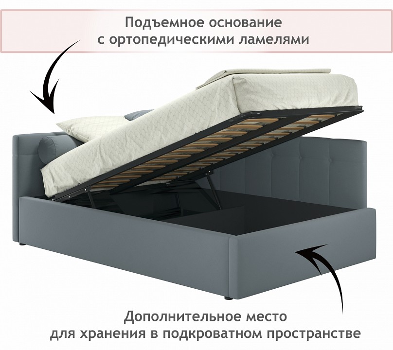 Кровать полутораспальная Bonna 2000x1200 с ПМ