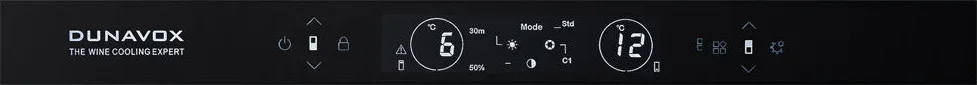 Встраиваемый винный шкаф Dunavox DVS-70.185DMB
