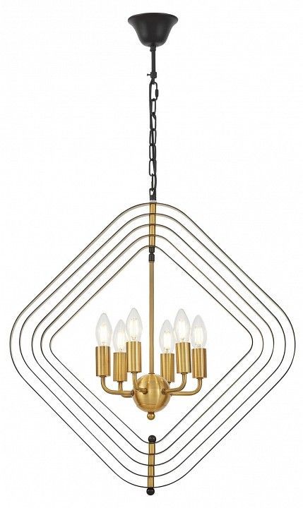 Подвесная люстра LUMINA DECO Crulia LDP 8005-6 BK+MD