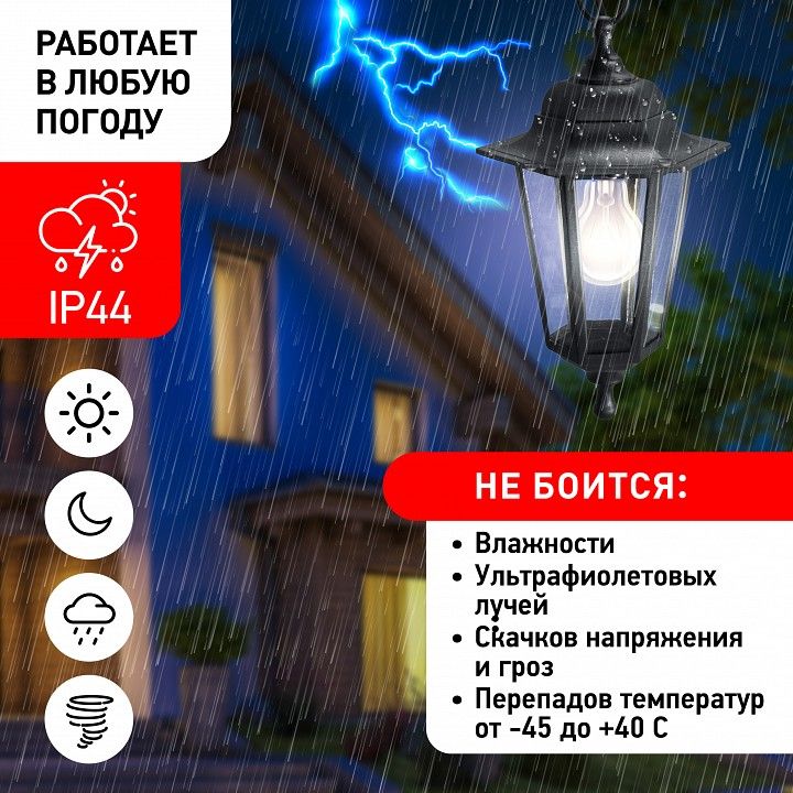 Подвесной светильник Эра  НСУ 06-60-001 черный