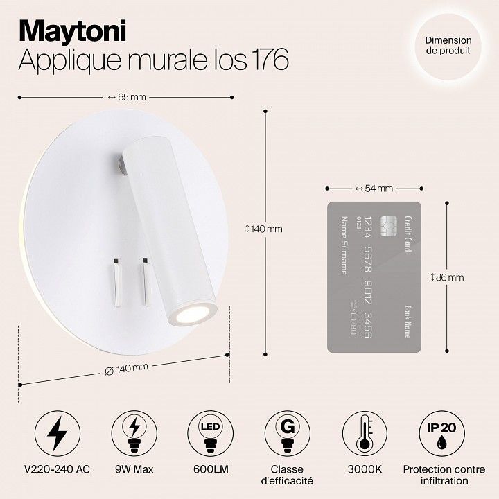 Бра Maytoni Technical Иос 176 C176-WL-01-6W-W