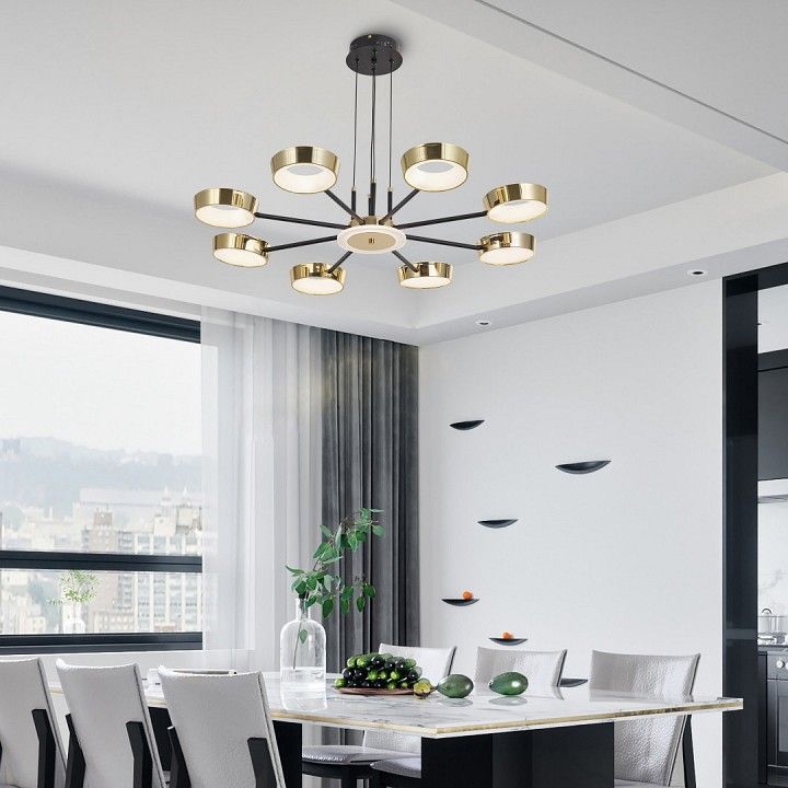 Подвесная люстра Arte Milano Ferrara-71079 271079/8 BK/GD