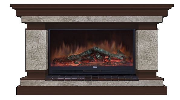 Комплект из электрокамина напольного и портала (143x45x82.5 см) Лорд Карелия Premier S86 ЛО000007