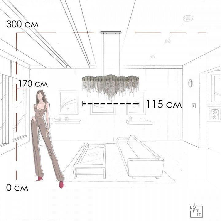 Подвесная люстра Loft it Volver 10404/1150L SN