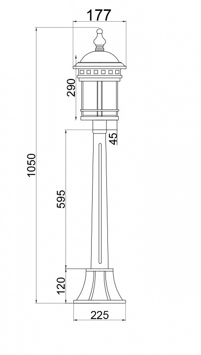 Наземный высокий светильник Maytoni Outdoor Salamanca O031FL-01BR