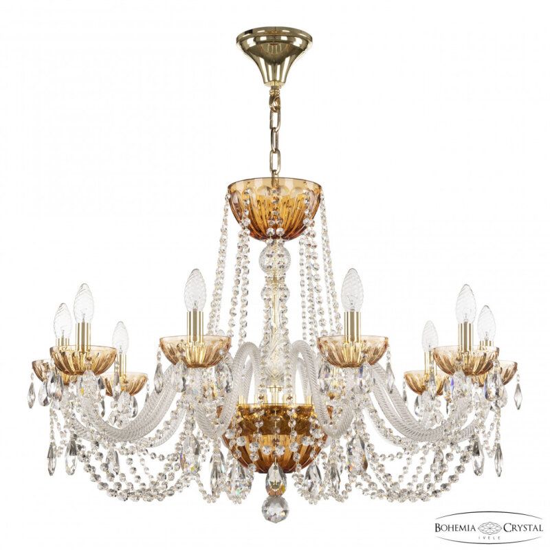 Подвесная люстра Bohemia Ivele Crystal 5402 5402/10/300 G Amber/M-1H