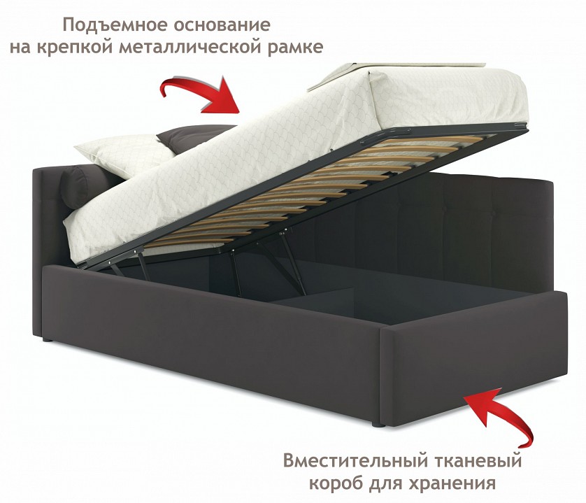 Кровать односпальная Bonna 2000x900 с ПМ