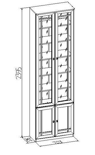 Шкаф книжный Глазов-Мебель Sherlock Т0010708 Шкаф книжный Глазов-Мебель Sherlock Т0010708