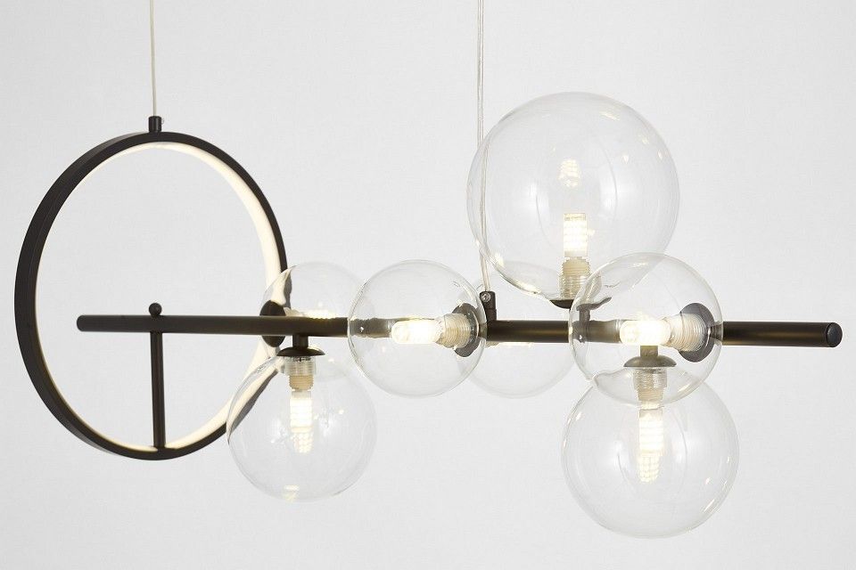 Подвесная люстра LUMINA DECO MERIDO LDP 7033-7 BK+CL