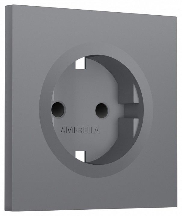 Накладка для розетки с заземлением и со шторками Ambrella Volt SIGMA SP8670
