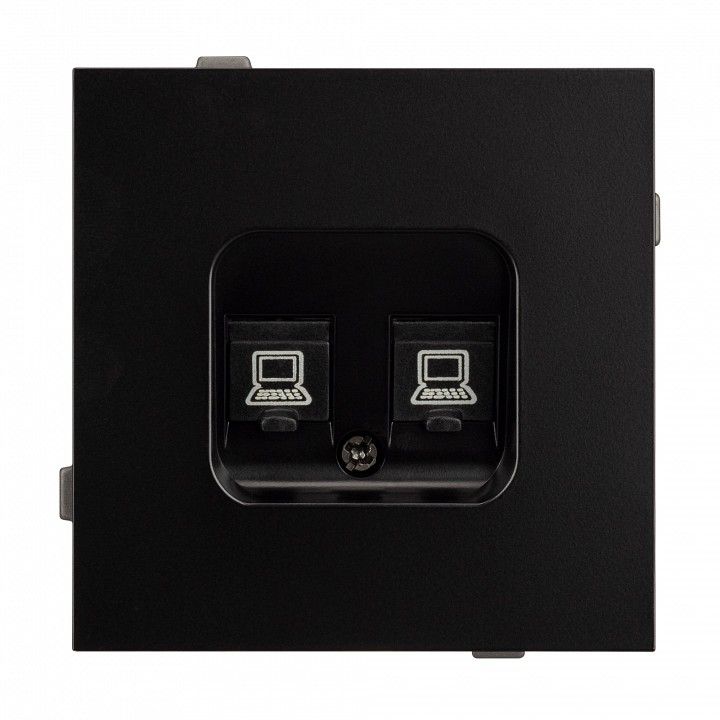 Розетка двойная Ethernet RJ-45 и со шторками, без рамки Arlight SCT-TENDO 054101