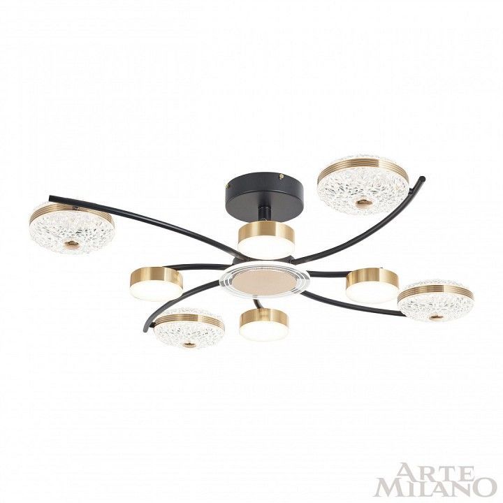 Люстра на штанге Arte Milano Ferrara-72069 279169/4+4 BK/GD