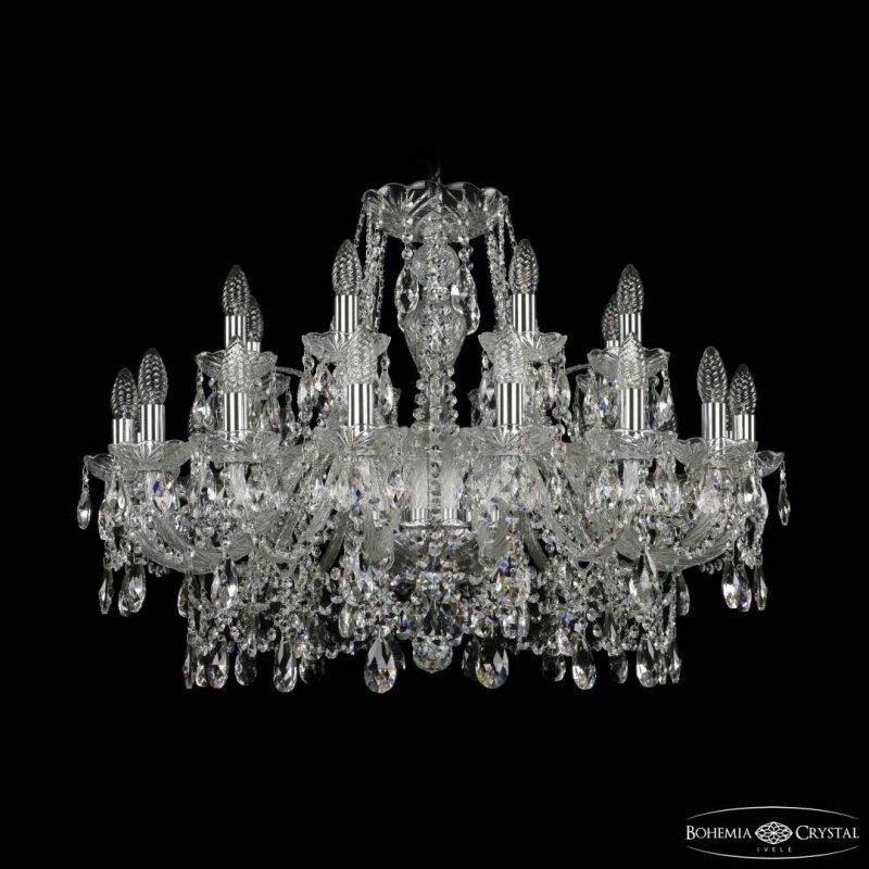Подвесная люстра Bohemia Ivele Crystal 1411 1411/16+8/300 Ni