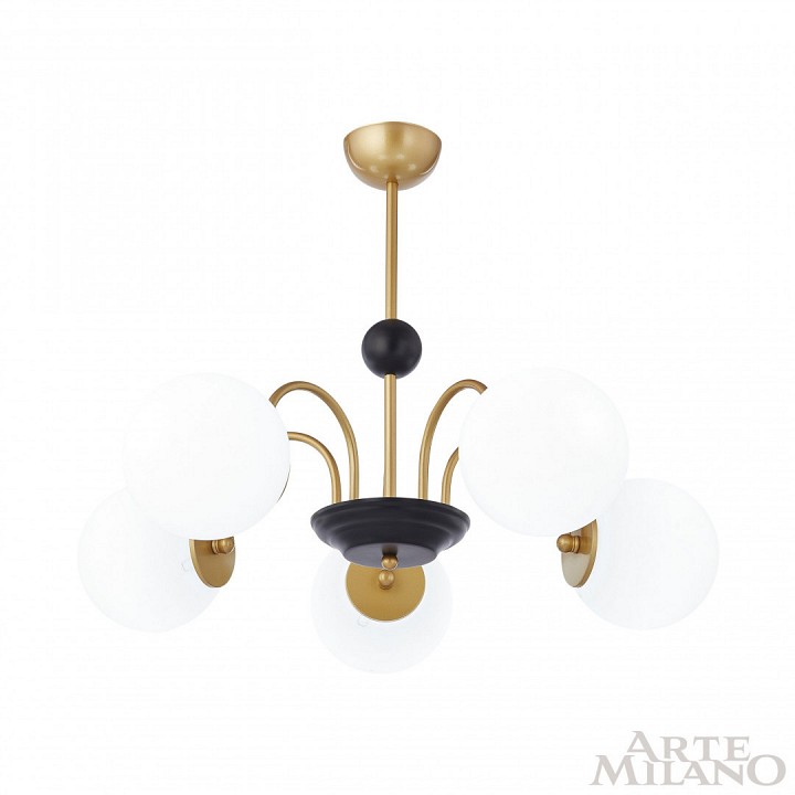 Люстра на штанге Arte Milano AM-Napoli 312066/D700/5 BS/BK