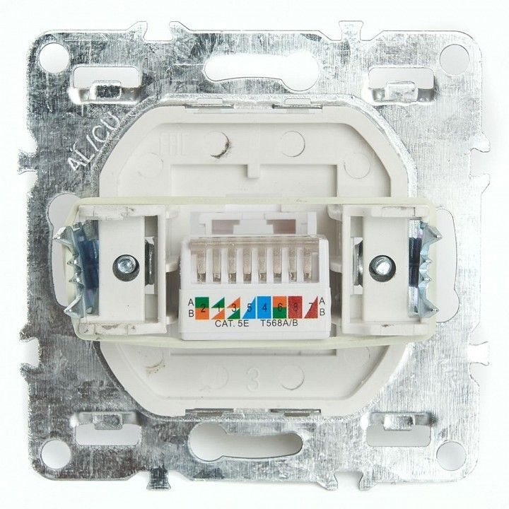 Розетка Ethernet RJ-45 без рамки Stekker Эрна 49151