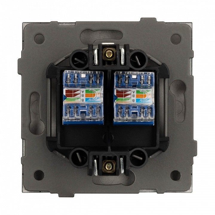 Розетка двойная Ethernet RJ-45 и со шторками, без рамки Arlight SCT-TENDO 054102